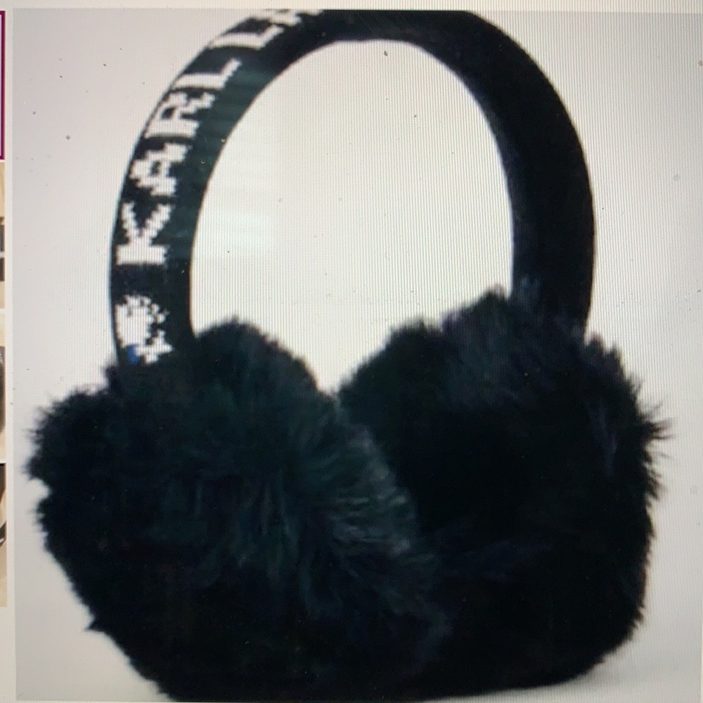 Karl Lagerfeld Faux Fur Earmuffs